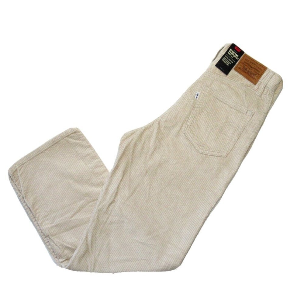 NWT Levi's Ribcage Ribcage Straight Ankle in Pebble Cement Corduroy Crop 29
